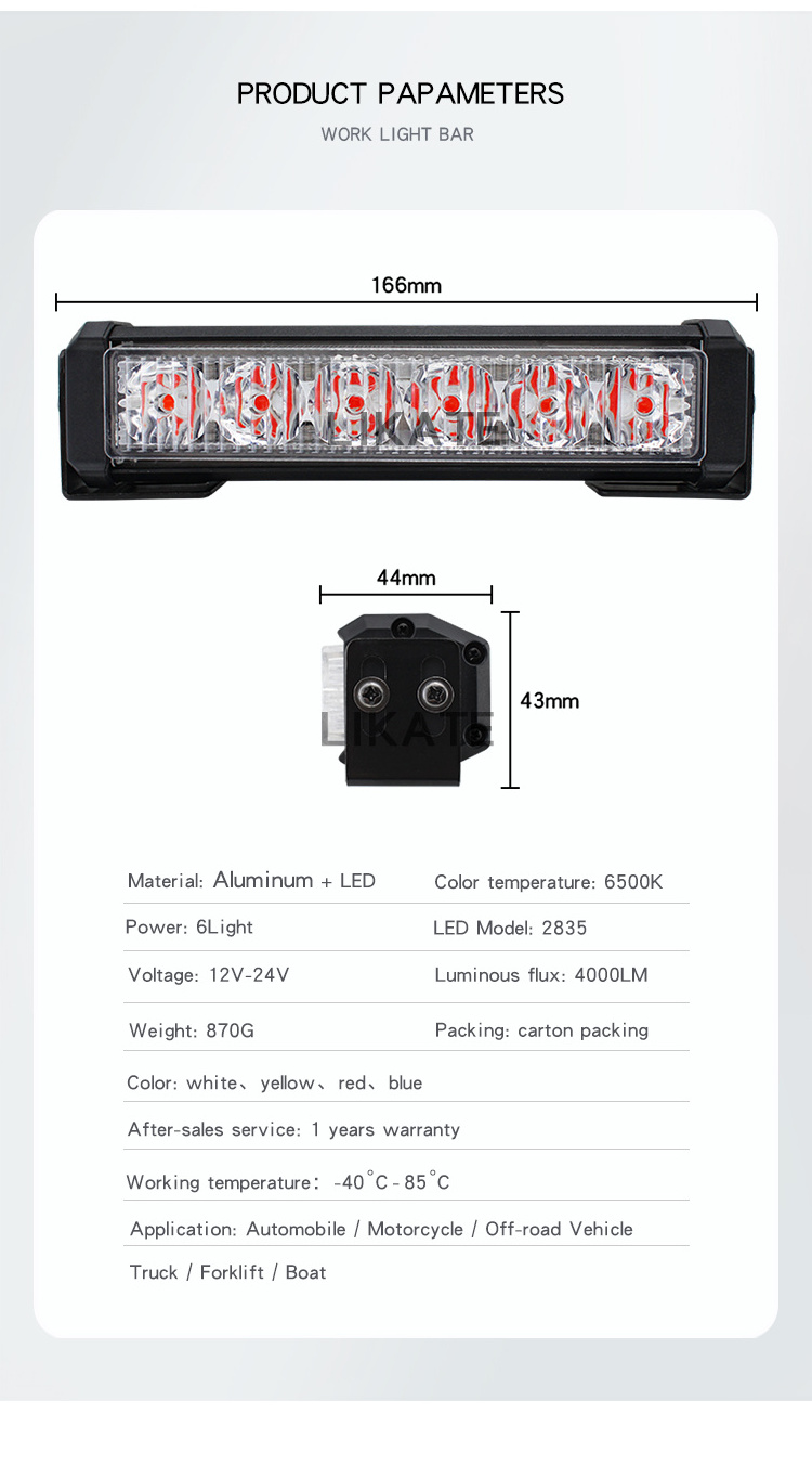 lkt 40w Amber Led Advisor Safety Cob Emergency Led Strobe Light Bar 10w Cob Warning Flashing Light Bar Vehicles