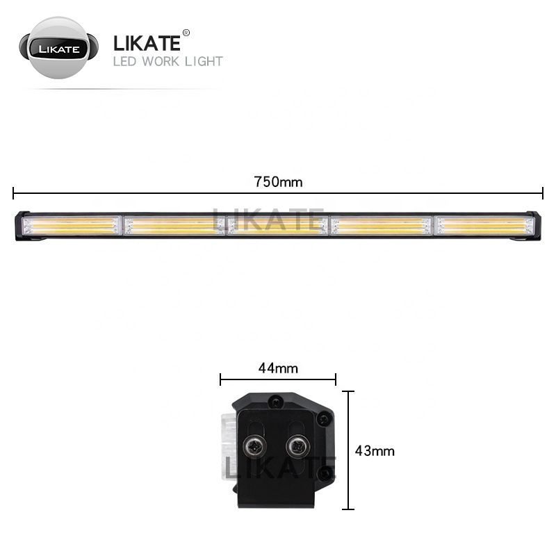 LKT Cob Strobe Flashing Lights Bar High Visibility Traffic Advisor Strobe Light Bar Led Warning Lights Signal Work Lamp