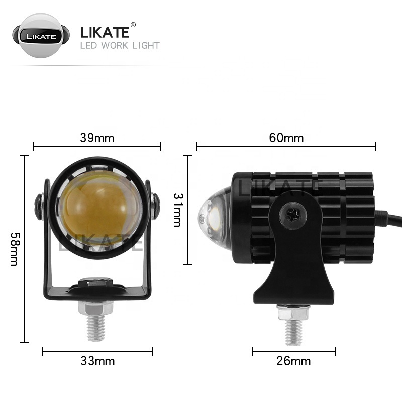 Car Ebike Motor Accessories Motorcycle Fog Light Led Led Motorcycle Headlight Mini Driving Light Headlight For Spotlight Lamp