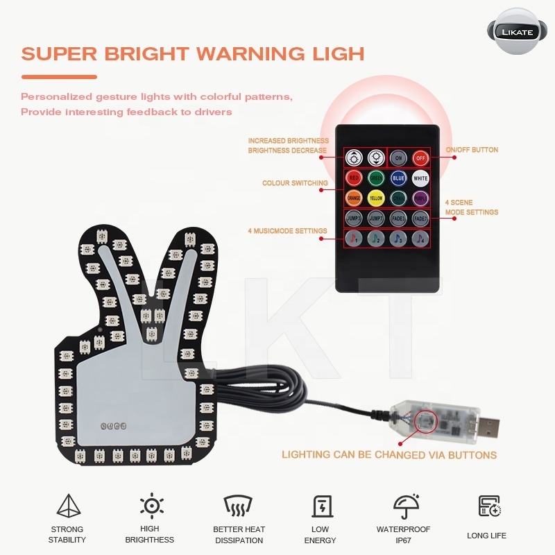 Factory Popular Wireless Remote Control Led  Finger Light Other Car Lighting Auto Lighting Car Accessories