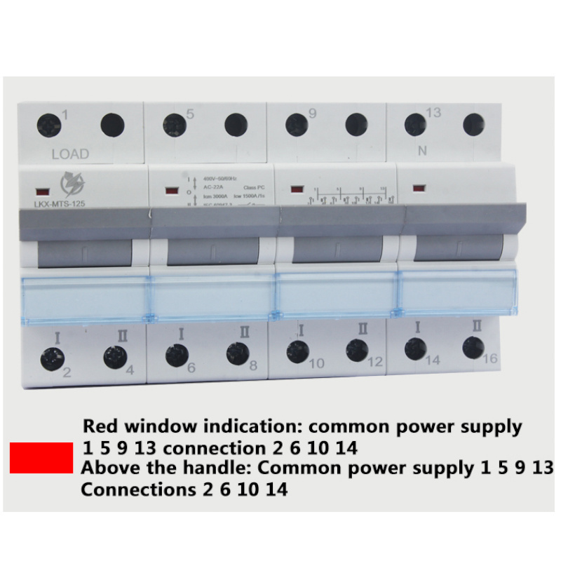 Popular high quality  MTS 32A 45A  220V 380V change over switch  63A 4P 2P manual transfer switch