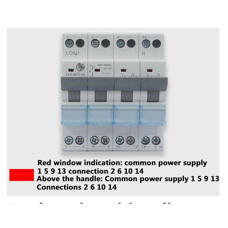 Wholesale manual transfer switch 45A 220V 380V change over switch  63A 4P 2P MTS