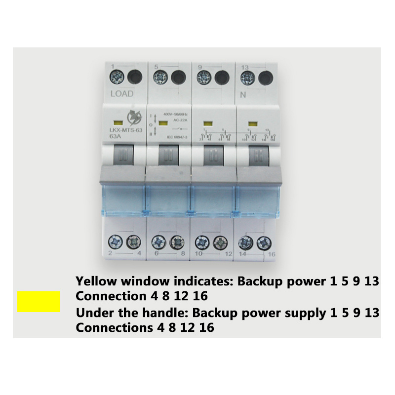 FactoryFactory direct sales 45A 220V 380V 400V modular manual transfer switch 63A 4P 2P  MTS manual dual power transfer switch