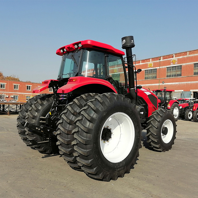 Double Tires 220hp 4 Wheel Farm Tractor 4x4 Diesel Agriculture EPA Certified Farm Tractor Wheel Tractors