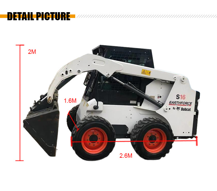 Chinese BOBCAT S16E used loaders skid loaders mini skid steer loaders for sale