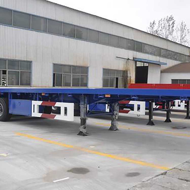 Vehicle Master Shipping 40ft Container Transport 4x4 Flat Bed Truck 3 Axle Flatbed Semi Trailer Trailers 3 *13 Tons