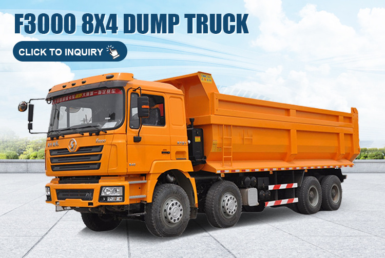 2023 SHACMAN F3000 8x4 Tipper Dumper 380hp 12 Wheel Dump Truck Diesel Manual Factory Used Construction 8L Engine Capacity Left