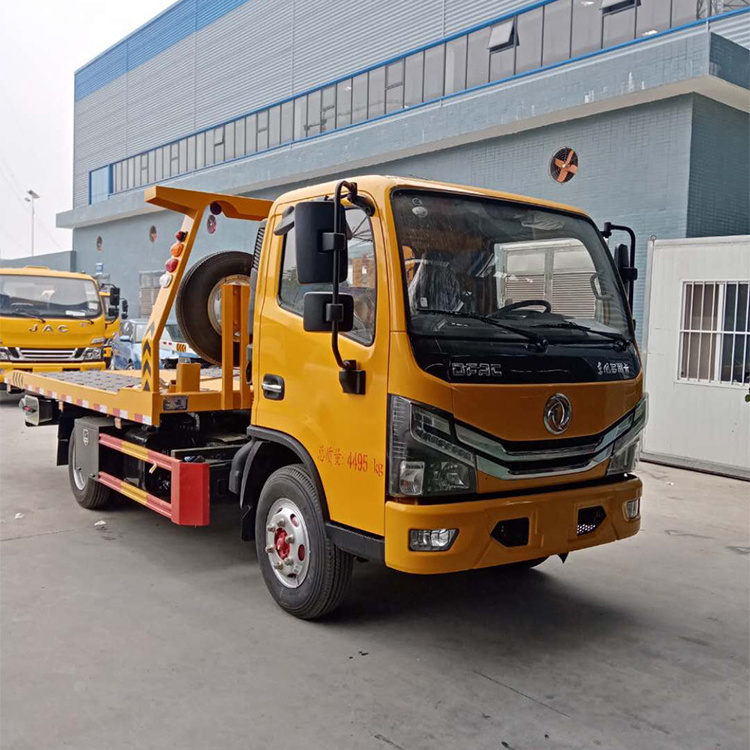 Dongfeng Road Wrecker towing two Cars Truck Tow Truck Rollback Wrecker Bed For Sale