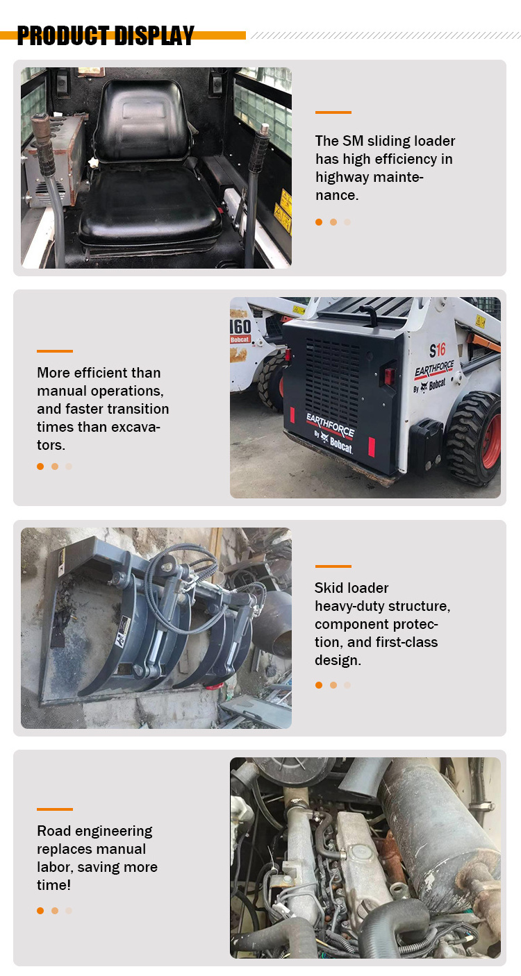 Chinese BOBCAT S16E used loaders skid loaders mini skid steer loaders for sale