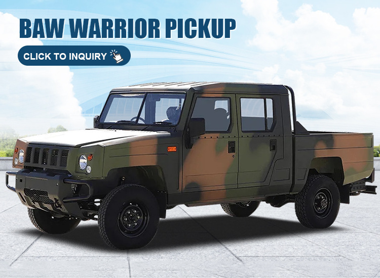 BAW WARRIOR Pickup Truck Diesel 4X4 Manual Transmission 2+3 Persons Chinese Double Cabin Pickup