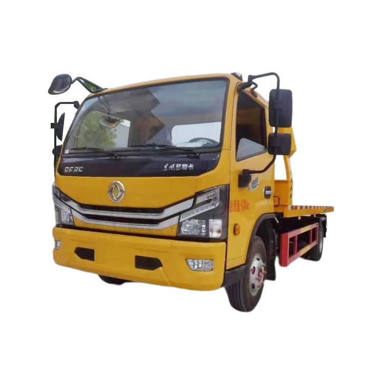 Dongfeng Road Wrecker towing two Cars Truck Tow Truck Rollback Wrecker Bed For Sale