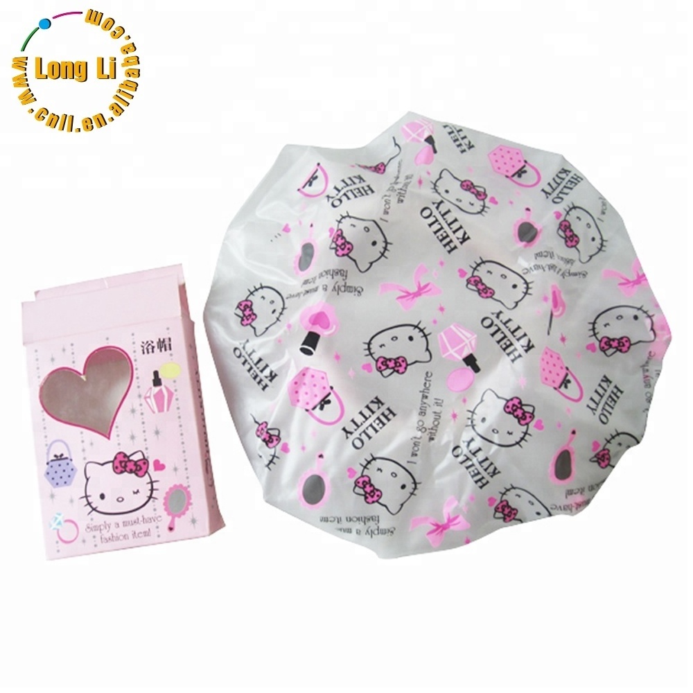 Wholesale cute designer waterproof adjustable shower caps crown lace shower cap