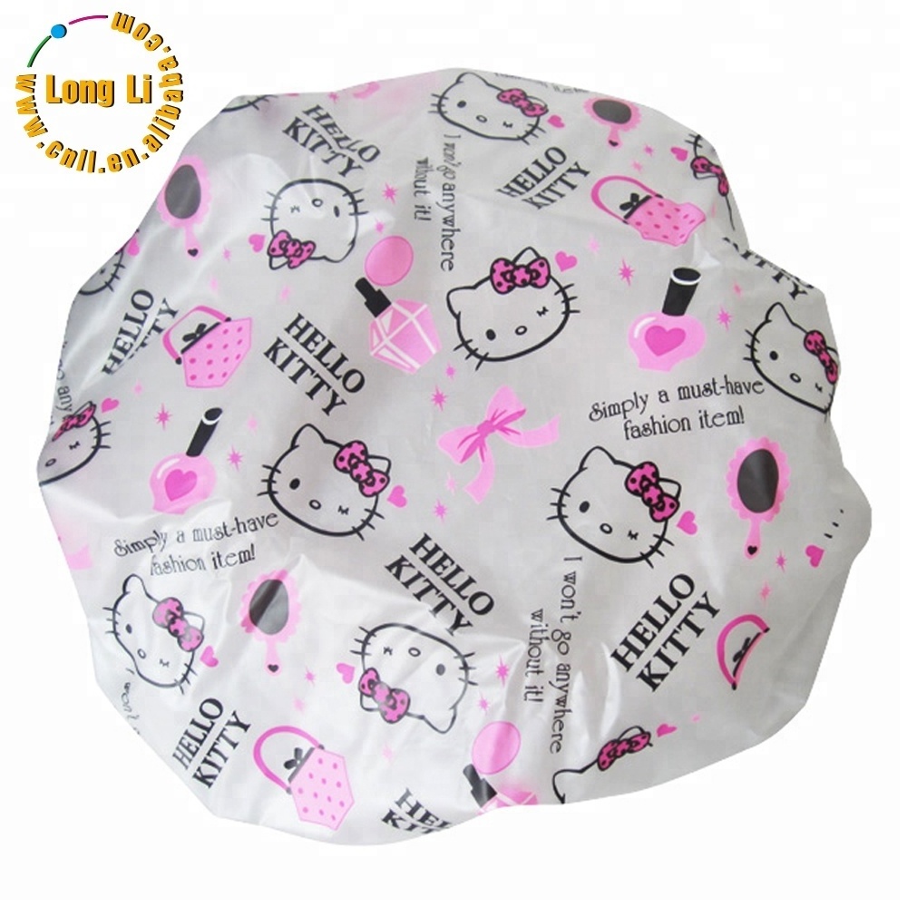 Wholesale cute designer waterproof adjustable shower caps crown lace shower cap