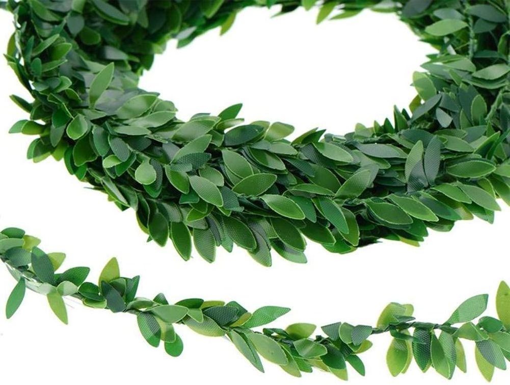 Artificial Flower Vines Silk Wreath Green Leaves Greenery Faux Ivy Vines Wedding Party Wall Crafts Decor