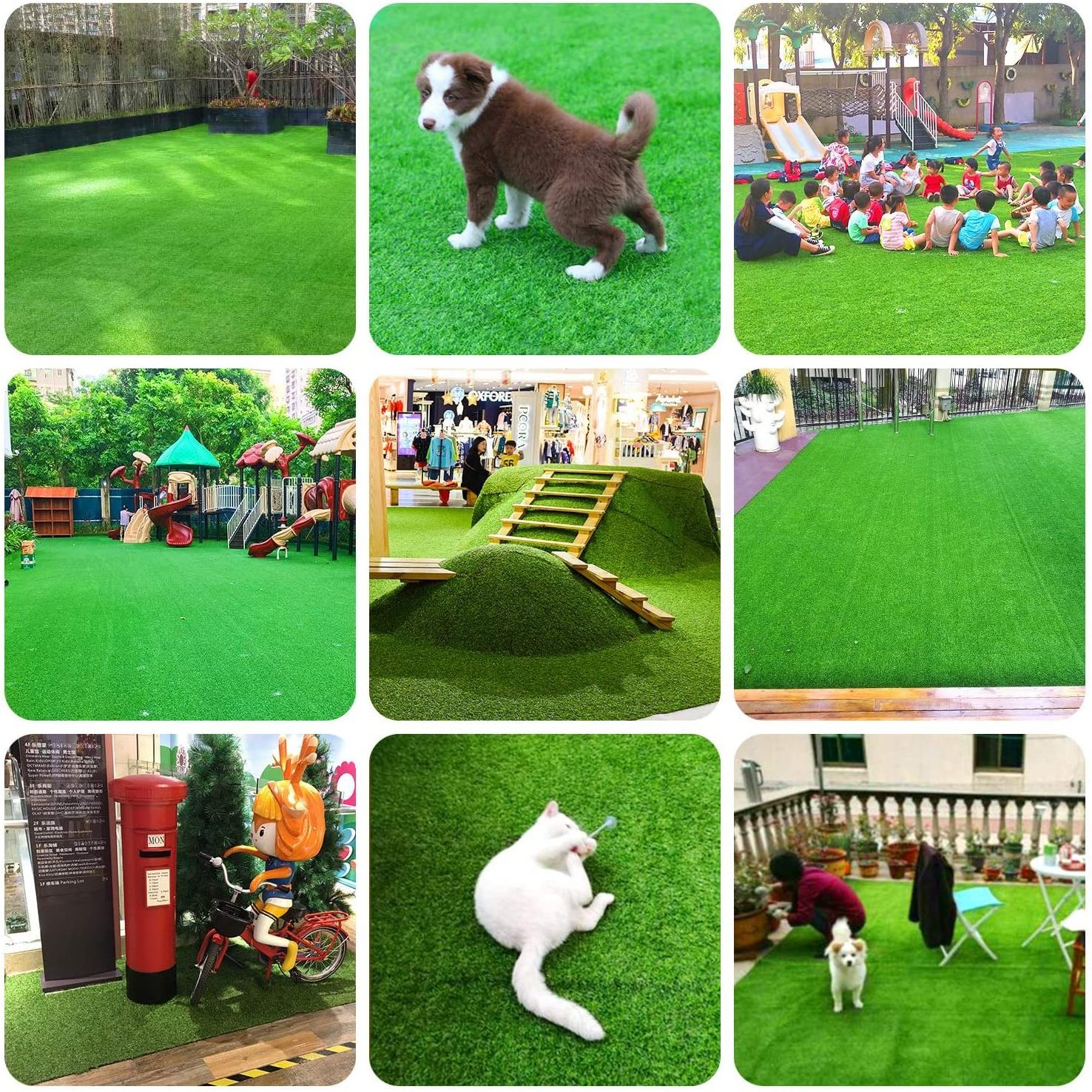 Artificial Grass Turf 3.3FTX5FT, Realistic Artificial Grass/Turf Customized Pile Height Carpets for Indoor and Outdoor Use