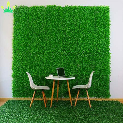 Artificial Green Wall Grass Decoration 24X16 inches Wall Green Grass Used for Wedding Party Background Indoor and Outdoor Green