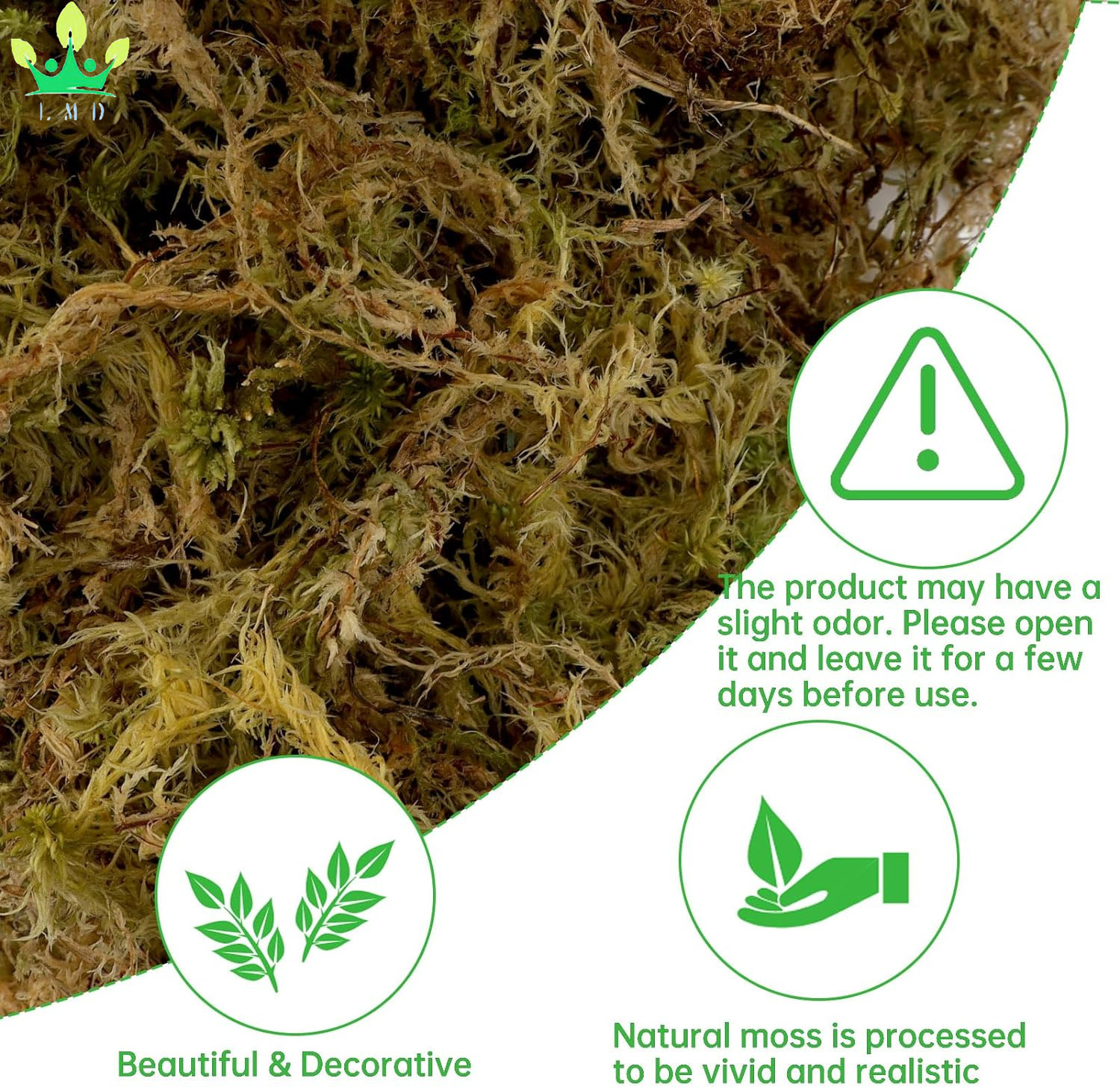 Artificial Moss for Potted Plants Natural Grass for Plants Indoor Craft Moss and Greenery Bulk Forest Moss for Hamsters