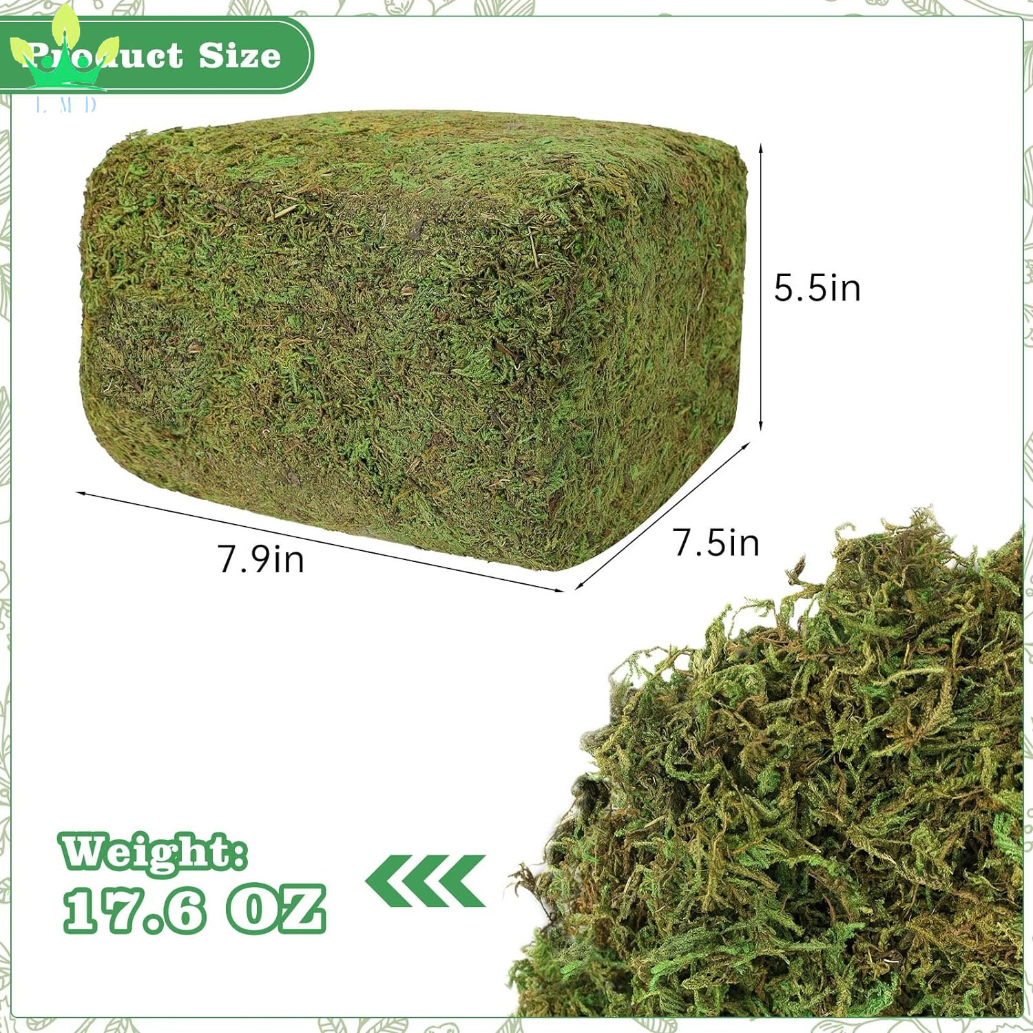 Artificial Moss for Potted Plants Natural Grass for Plants Indoor Craft Moss and Greenery Bulk Forest Moss for Hamsters