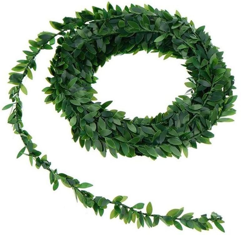 Artificial Flower Vines Silk Wreath Green Leaves Greenery Faux Ivy Vines Wedding Party Wall Crafts Decor