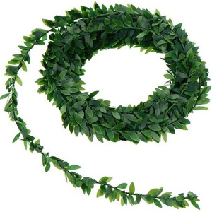 Artificial Flower Vines Silk Wreath Green Leaves Greenery Faux Ivy Vines Wedding Party Wall Crafts Decor