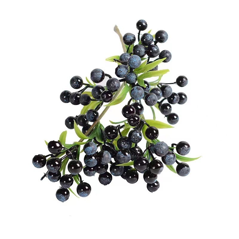 Artificial Holly Berry Stems with Snowflake Frosted Christmas Tree Berries Branches Red Sprays Berry Picks