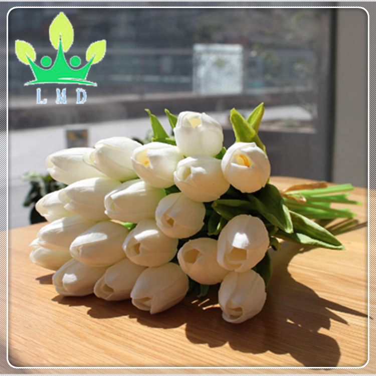 WHITE Roses Artificial Peony Fake Silk Flowers Bridal Wedding Bouquet Home Decor