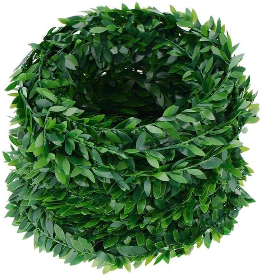 Artificial Flower Vines Silk Wreath Green Leaves Greenery Faux Ivy Vines Wedding Party Wall Crafts Decor