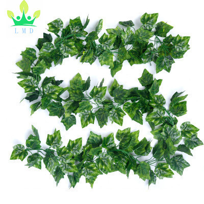 Artificial Ivy, Outgeek 12 Strands 84 Ft Silk Fake Ivy Leaves Hanging Vine Leaves Garland for Wedding Party Garden Wall Decor