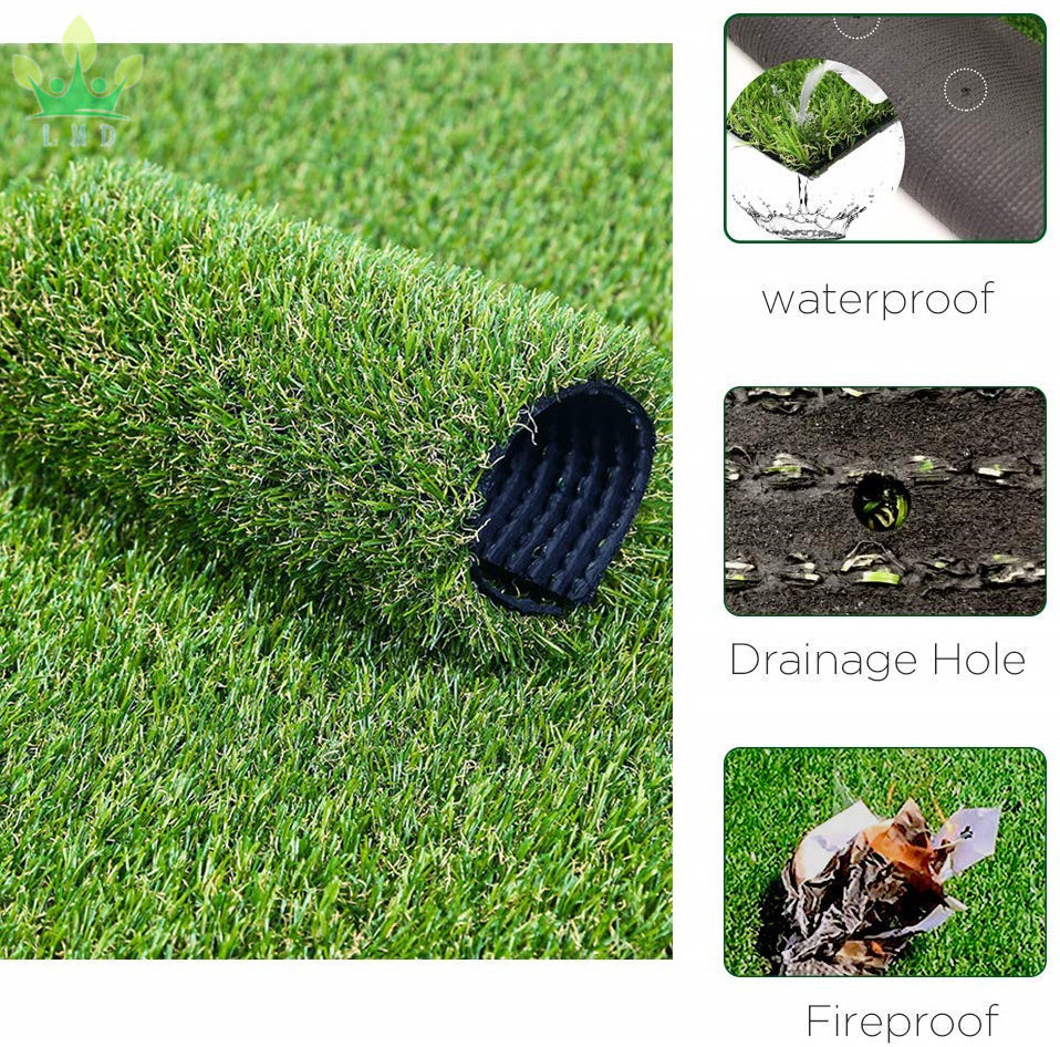 Artificial Grass Realistic Grass Deluxe Turf Synthetic Turf Thick Lawn football field -Perfect for Indoor/Outdoor Landscape