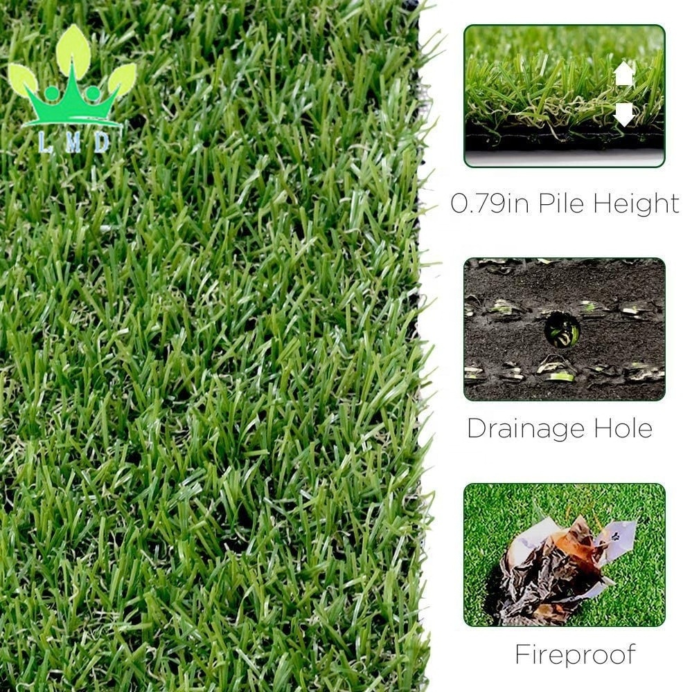 Artificial Grass Realistic Fake Grass Deluxe Turf Synthetic Turf Thick Lawn Pet Turf -Perfect for Indoor/Outdoor Landscape 20mm