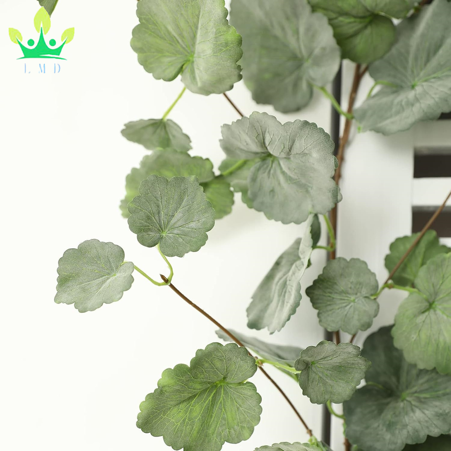 Artificial Begonia Vines Silk Garland with Green Leaves Hanging Plants Greenery for Home Bedroom Wall Party Wedding Decoration