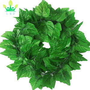 Artificial Ivy, Outgeek 12 Strands 84 Ft Silk Fake Ivy Leaves Hanging Vine Leaves Garland for Wedding Party Garden Wall Decor