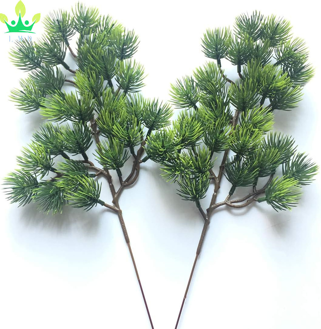 Artificial Pine Branches Plastic Pine Branch Accessories for Christmas DIY Craft Office Home Events Decoration