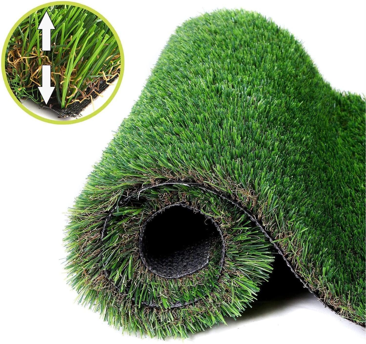 Artificial Grass Thick Faux Grass Realistic Synthetic Turf mat 1.38