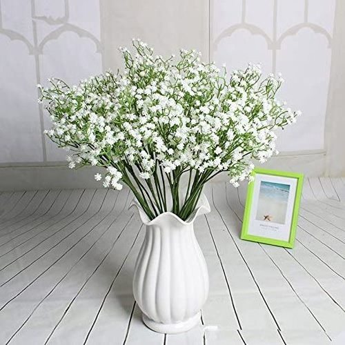 12 Pack Artificial Flowers Babies Breath Flowers Fake Gypsophila Plants Bouquets For Wedding Home DIY Decoration