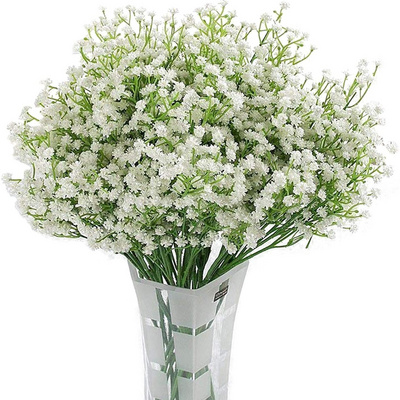 12 Pack Artificial Flowers Babies Breath Flowers Fake Gypsophila Plants Bouquets For Wedding Home DIY Decoration