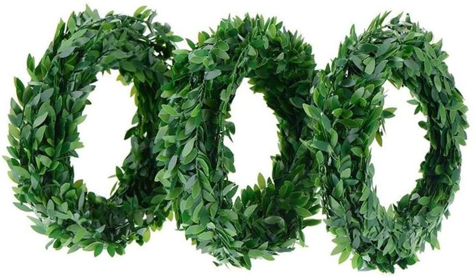 Artificial Flower Vines Silk Wreath Green Leaves Greenery Faux Ivy Vines Wedding Party Wall Crafts Decor