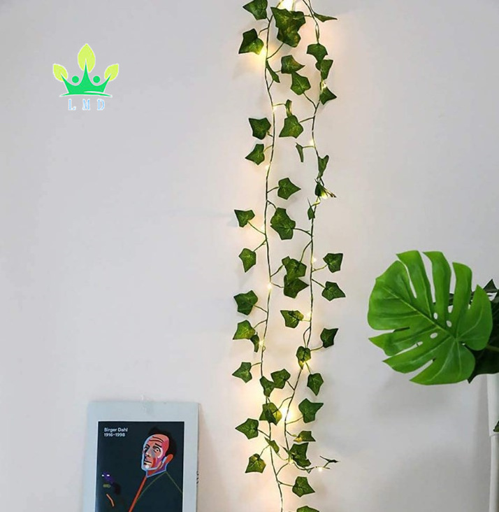 Artificial Ivy with Strings - Vines Artificial Ivy Leaf Plants, Silk Ivy Garland Greenery Artificial Hanging Plant for Decor