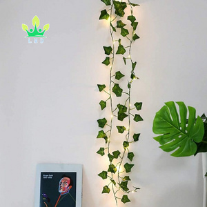 Artificial Ivy with Strings - Vines Artificial Ivy Leaf Plants, Silk Ivy Garland Greenery Artificial Hanging Plant for Decor