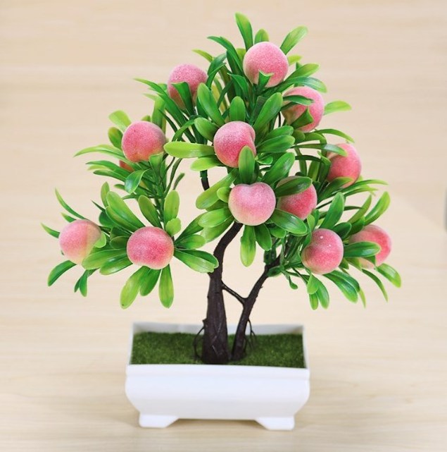 Artificial bonsai potted living room decoration dining table decoration home creative mini tree rich fruit orange decoration