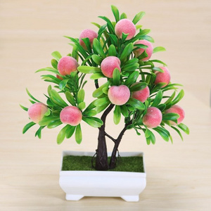 Artificial bonsai potted living room decoration dining table decoration home creative mini tree rich fruit orange decoration