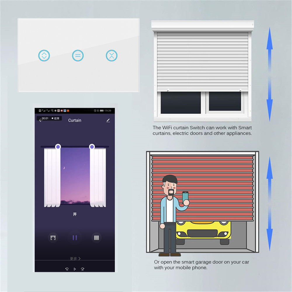 Tuya App Remote Control Smart Home System Tuya App Smart Shutter Curtain Control Switch