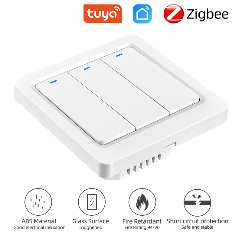 Zigbee Push Button Matter Smart Switch Tuya Smart Life Control Zigbee Light Switch