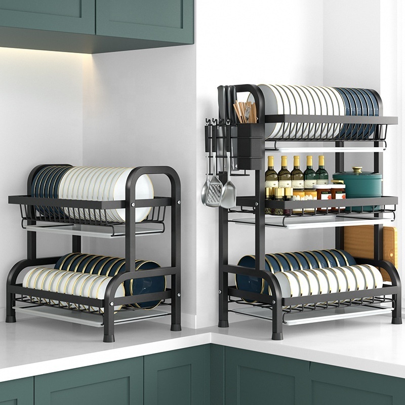 Stainless Steel Kitchen Storage Shelf Customized Draining Rack Metal Storage Holders KSS472