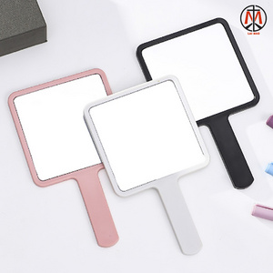 Handheld Wholesale single side clear decorative  hand held Portable portable makeupsquare mirror pocket makeup mirror