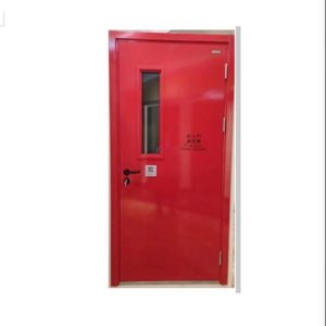 German style certification 90mins fire rated steel door with louver and wire glass