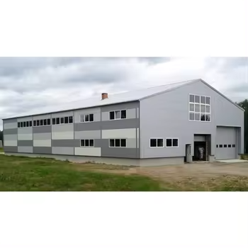 Steel structure metal plant building prefabricated workshop clear span factory for sale