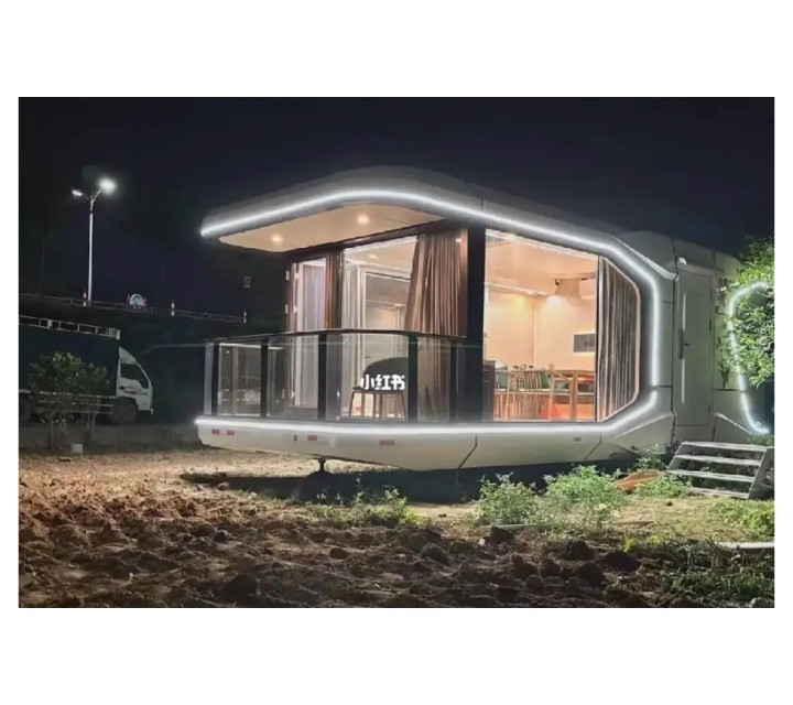 Soundproof mini office pods outdoor meeting room smart work space/ Prefab capsule house/Apple cabin