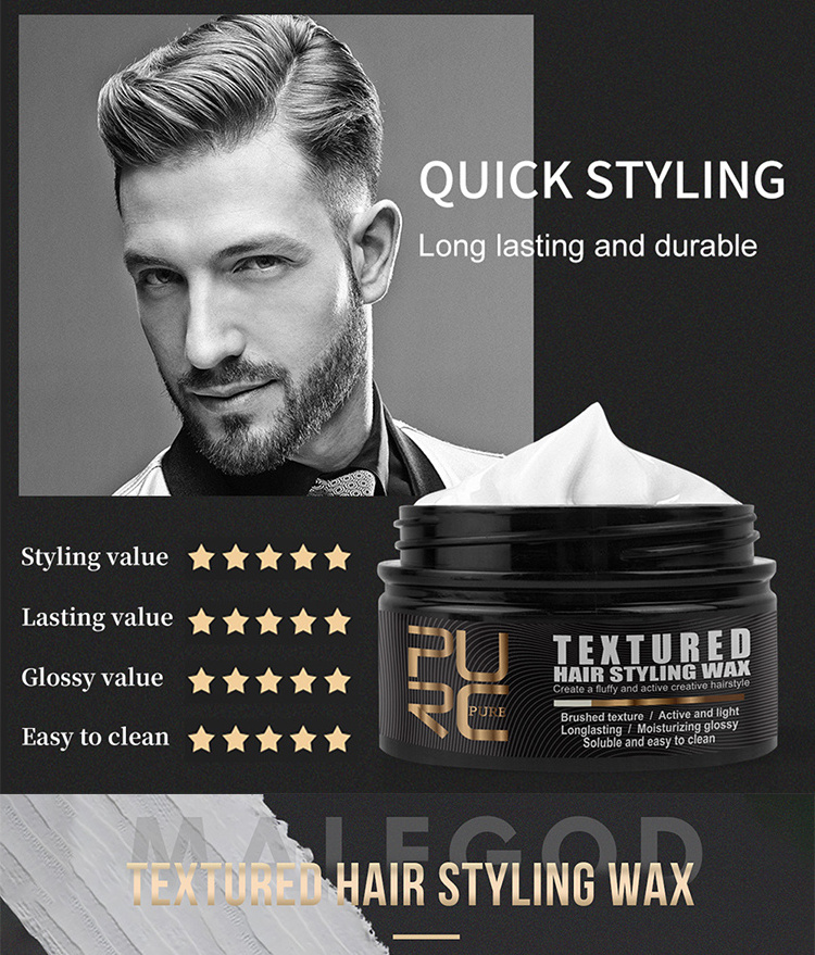 Private Label Hair Wax For Men Hair Styling Products Wholesale Strong Hold Pomade Hair Wax Clay