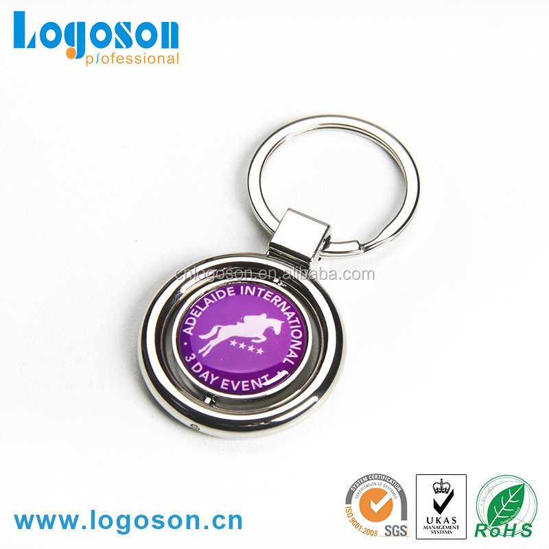 Epoxy spinning keychain for Turkey souvenir custom keychain logo metal tropical style key chains